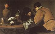 Two boy beside the table